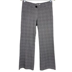 Betabrand Black and White Plaid Trousers